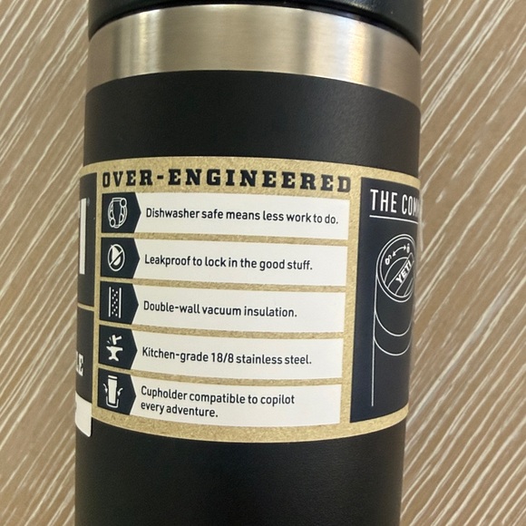 YETI RamblerTravel Bottle 16oz With Leakproof Commuter Cap Black Tumbler Cup Mug - Picture 4 of 12